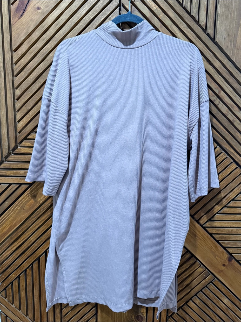 Dressed in LALA Icon Mock Neck top in Dusty Rose- Medium